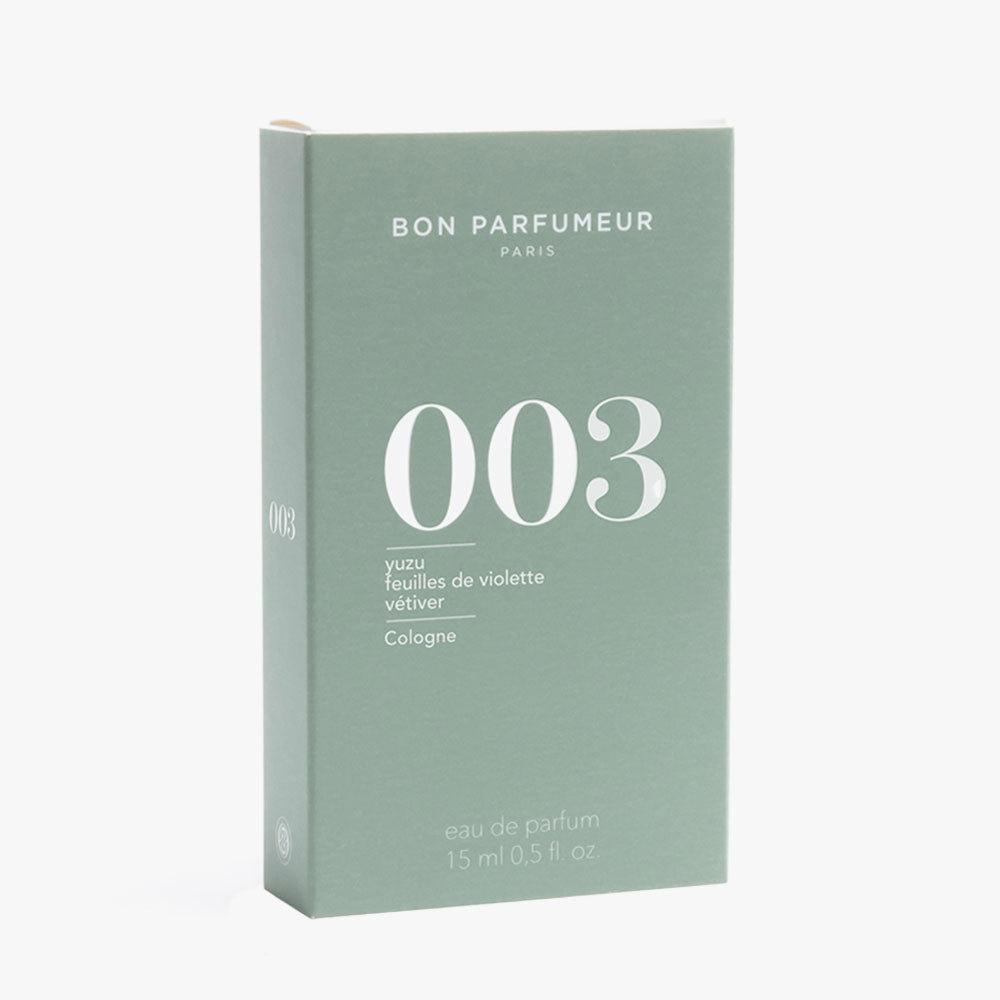 Bon Parfumeur 003 Eau de Parfum – Yuzu, Violet Leaves, Vetiver – 15ml von Nathalie Koobus in der Duftnote Floral-Green