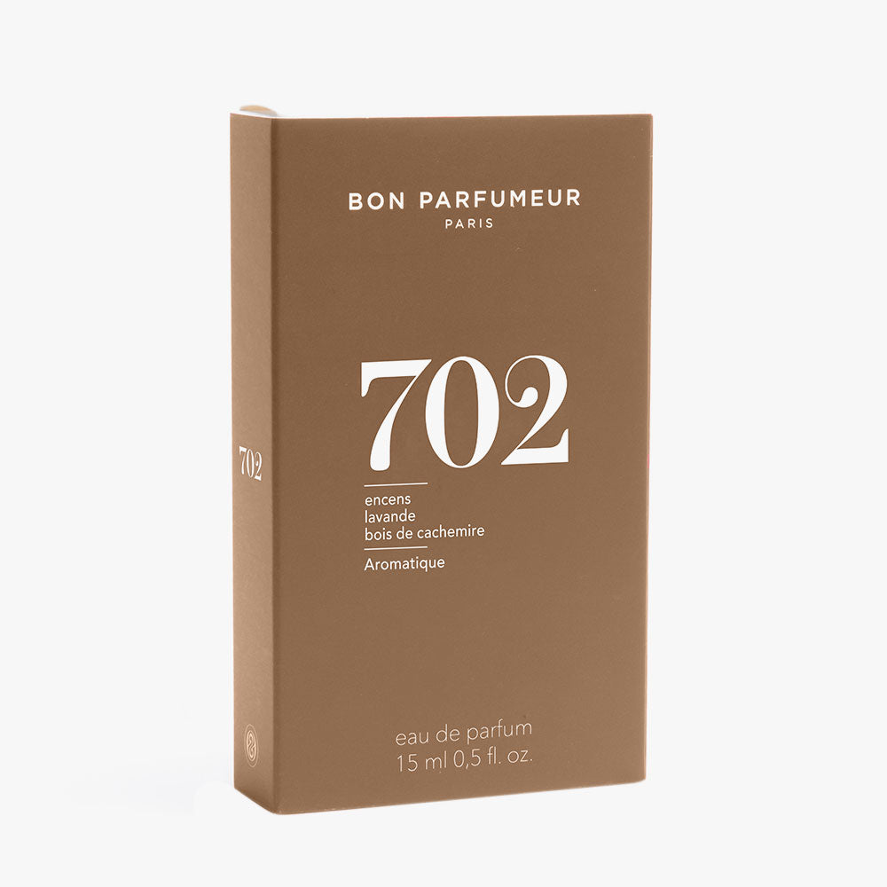 Bon Parfumeur 702 Eau de Parfum – Incense, Lavender, Cashmere Wood – 15ml von Juliette Karagueuzoglou in der Duftnote Woody, Creamy