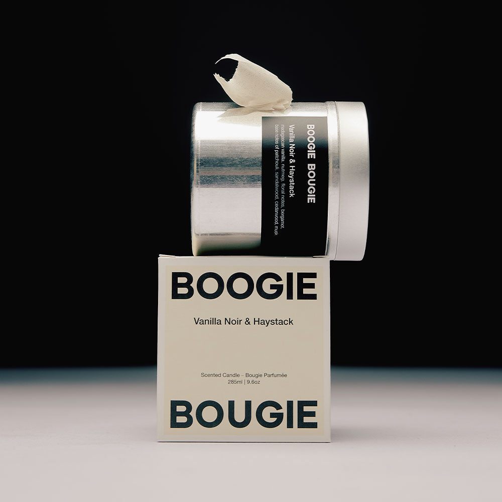 Boogie Bougie Vanilla Noir & Haystack – Soy Candle