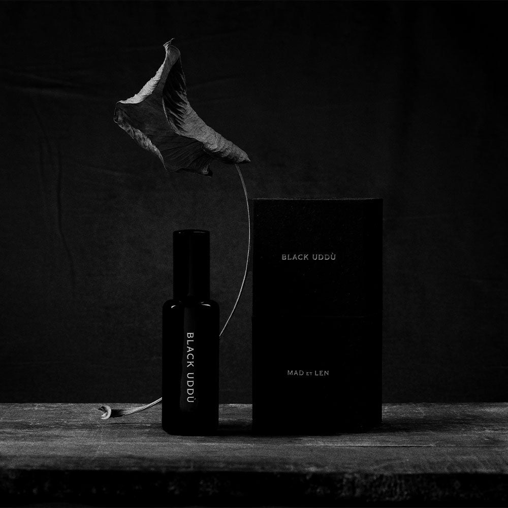Mad et Len Black Uddù – Eau de Parfum – 50ml von Sandra Fuzier in der Duftnote Woody-Green, Citrus, Flowery