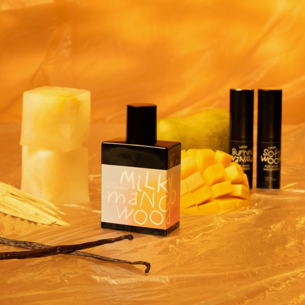 CAEA + Woodberg Milky Mango Wood – Extrait de Parfum – 50ml – Set von Joschka Klee in der Duftnote Fruity, Creamy, Woody