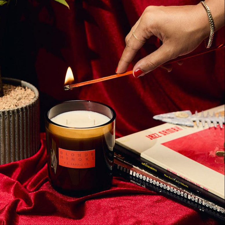 P.F. Candle Co. Hi-Fi Line: Blonde Hinoki – Soy Candle Large