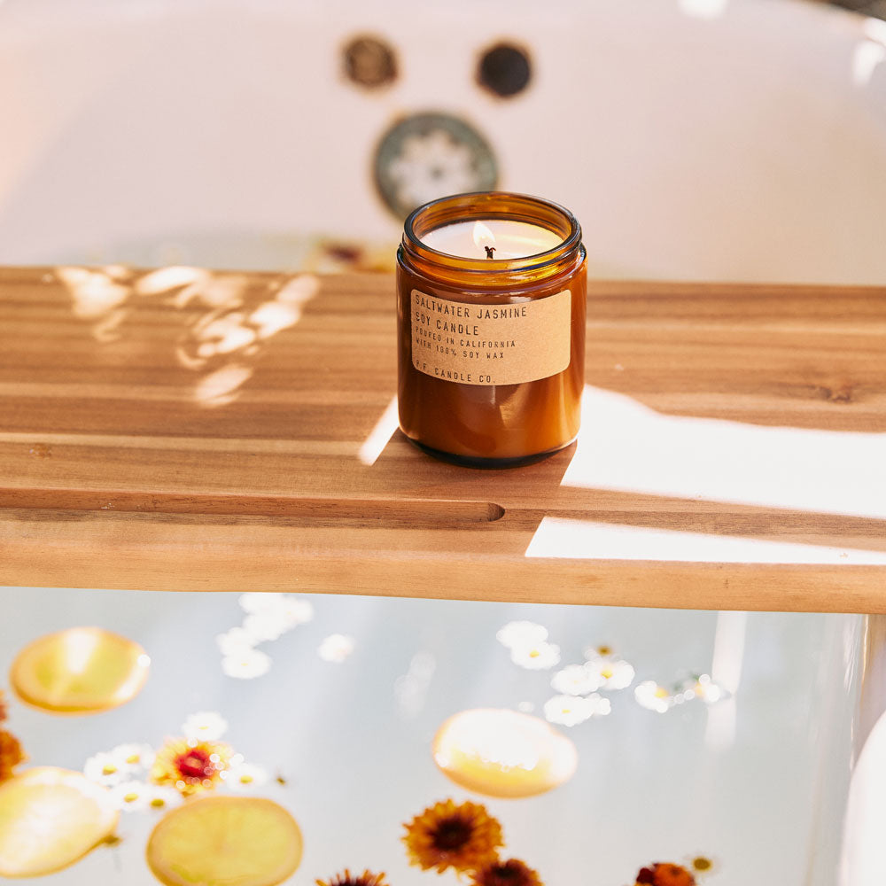 P.F. Candle Co. Saltwater Jasmine – Soy Candle Standard Size