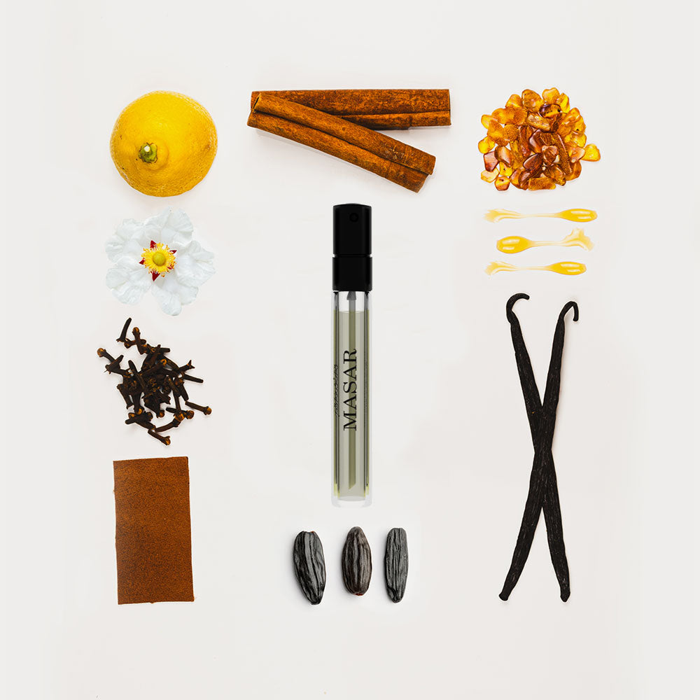 Pernoire Masar – Extrait de Parfum – Travel von Vincent Micotti in der Duftnote Woody, Resinous, Spicy