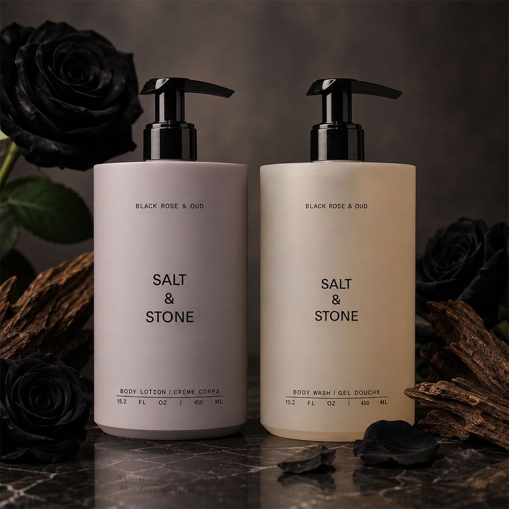 Salt & Stone Body Duo – Black Rose & Oud