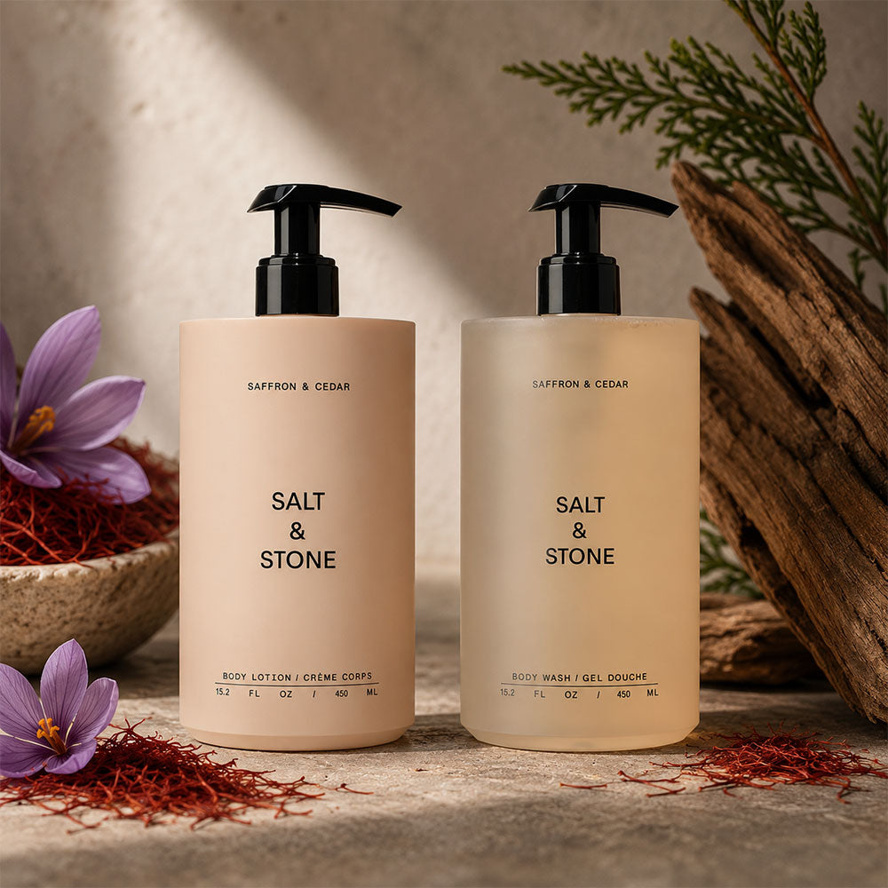Salt & Stone Body Duo – Saffron & Cedar