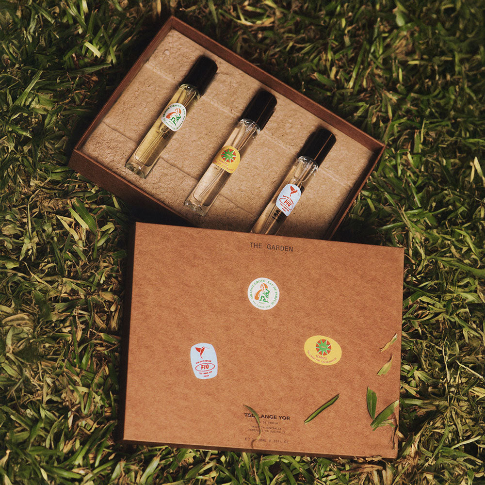 TSU LANGE YOR The Garden Set – Eau de Parfum von Berenice Watteau (Fig & Tomato), Michael Nordstrand (Orange Grove)