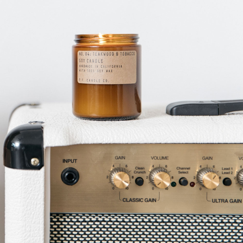 P.F. Candle Co. Teakwood & Tobacco – Soy Candle Standard Size