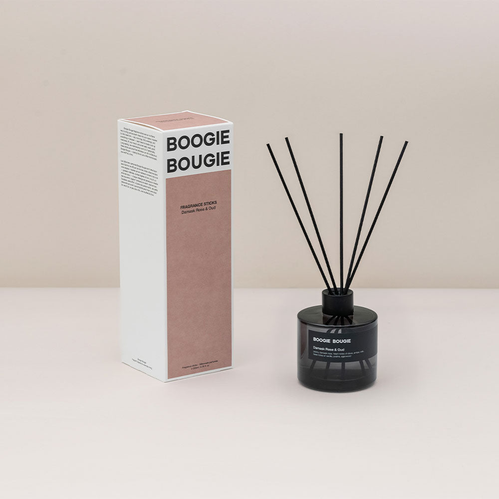 Boogie Bougie Damask Rose & Oud – Fragrance Sticks in der Duftnote Blumig, Holzig